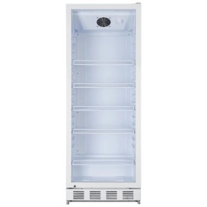 Frigorifero per bottiglie SPC FKS2800-1 bianco con frontale in vetro e ripiani in filo metallico, capacità 280 l.