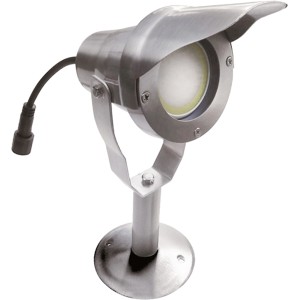 Faretto da giardino a LED Easy Connect Optimum MR20, 6,5 W, alluminio spazzolato, IP67.