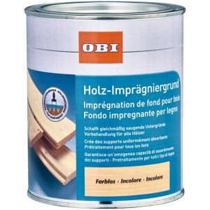 OBI Holz-Imprägniergrund, farblos, 375ml Dose für den Innen- und Aussenbereich.