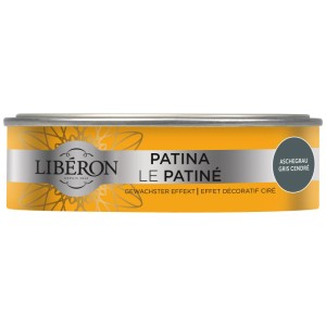 Libéron Patina Grigio Cenere 0,15l per mobili in legno, vernice effetto in barattolo di metallo.