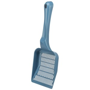 Paletta per lettiera Trixie M blu in plastica con fori per lettiera ultra.
