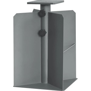 Ancoraggio a terra Plomosa in acciaio, 28x28x45cm, per ombrelloni. Base robusta per ombrellone antracite.