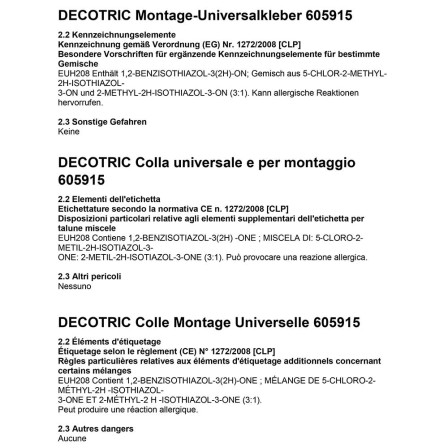 Decotric Colla di montaggio 750 g