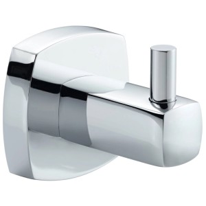 Gancio a muro Diaqua Quinto in metallo cromato, ideale per asciugamani e accessori bagno.