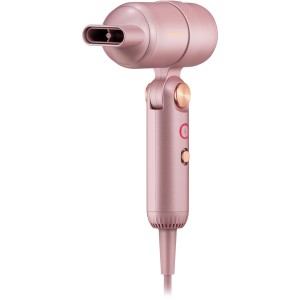 Sèche-cheveux Trisa Ionic-T Blush Rose, sèche-cheveux de voyage pliable avec embout et diffuseur.