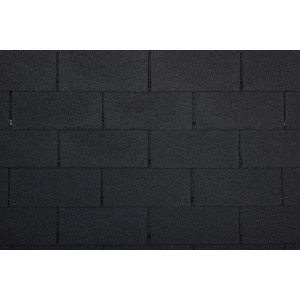 Bardeaux bitumés rectangulaires noirs pour toiture, paquet de 2 m².