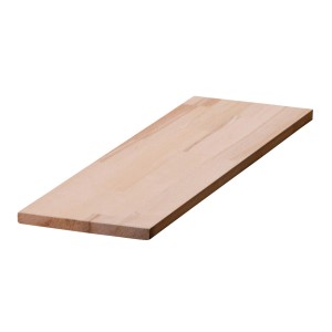 Pannello in legno lamellare di faggio non trattato, 80x20x1,8 cm, per mensole e costruzione di mobili.