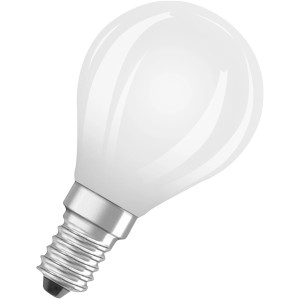 Osram LED-Lampe in Tropfenform, E14, matt, warmweiß, 60W-Ersatz, dimmbar.