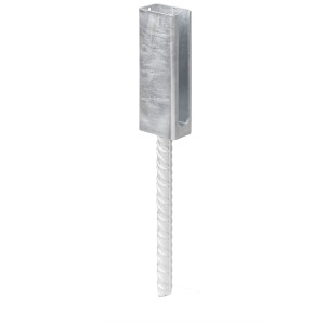 Supporto per pali Alberts, zincato a caldo, per pali 60x40 mm da cementare.