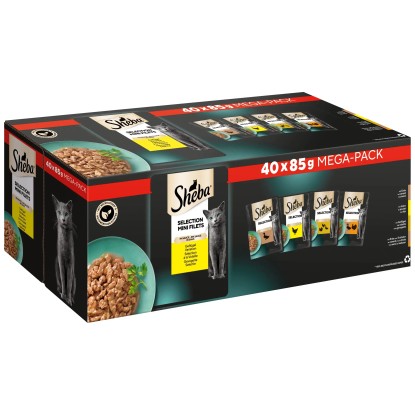 Sheba Selection Katzen-Nassfutter in Sauce Geflügel Variation Beutel 40 x 85 g