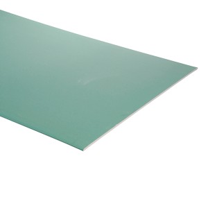 Pannello in cartongesso verde, impregnato, 12,5x600x2000 mm, per ambienti umidi.
