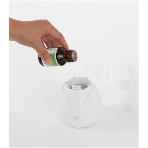 Diffuseur d'arômes Luna White rempli d'huile parfumée.