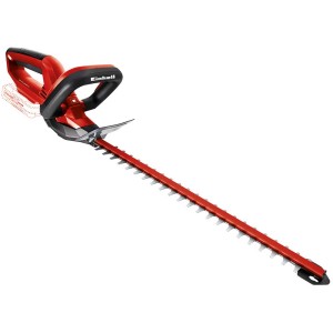 Tagliasiepi a batteria Einhell GE-CH 1846 Li (senza batteria), rosso/nero, con lame tagliate al laser.
