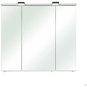 Armoire de toilette Pelipal Belgrad, 80 cm de large, avec 3 portes miroir et éclairage intégré.