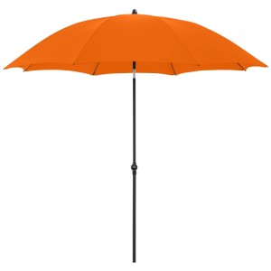 Runder Doppler Sonnenschirm Myzone Ø 200 cm in Orange-Anthrazit mit neigbarem Stahl-Mittelmast.