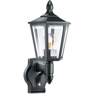 Applique d'extérieur noire Steinel L 15 au design classique de lanterne.