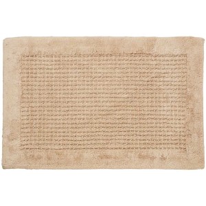 Tappeto da bagno Diaqua Waffle color sabbia 60x90 cm con motivo waffle e superficie soffice.