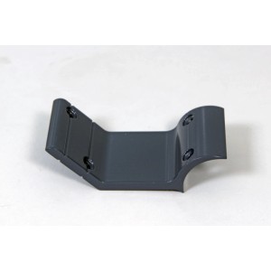 Support de main courante en aluminium anthracite, accessoire pour main courante en bois, lot de 2, diamètre 40 mm.