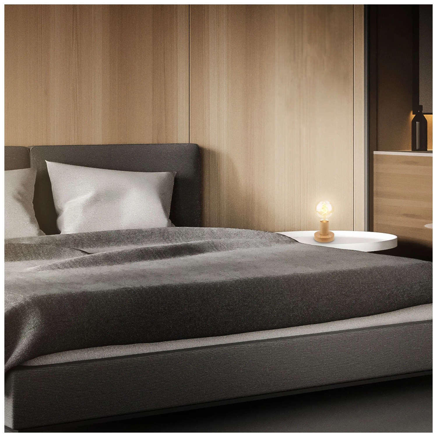 BRILLIANT Woodrow - Lampada Da Terra Tre Gambe In Rattan Naturale, Con Interruttore A Pedale, E27, Marrone Chiaro
