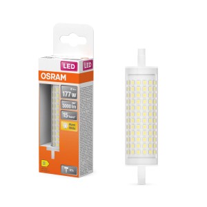 Lampe LED Osram Line 118 R7S 20W, 3000K, 11.8cm. Ampoule LED avec culot R7S et lumière blanc chaud.