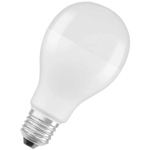 Ampoule LED Osram E27, 19W, blanc chaud, pour usage intérieur.