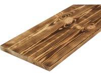 Rettenmeier Leimholzplatte Kiefer Antik Geflammt 80 x 30 cm / Stärke 1,8 cm