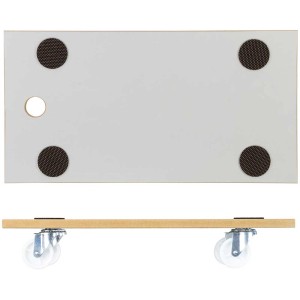 Wagner MM1319 aide au transport avec panneau MDF, capacité de charge 200 kg, avec patins antidérapants et roulettes.