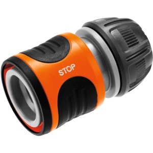 Gardena Water Stop pour tuyaux de 13 mm (1/2) et 15 mm (5/8), orange/noir.