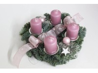 Adventskranz mit 4 Kerzen Altrosa Ø 25 cm