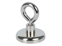 Fix-o-moll Topfmagnet Neodym mit Öse Silber 44 mm x Ø 32 mm
