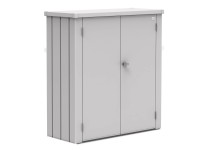 Biohort Terrassenschrank Romeo Gr. M Silber HxBxT: 140 cm x 132 cm x 57 cm