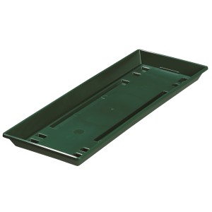 Sottovaso standard Geli verde scuro, circa 40 cm, in plastica per fioriere.