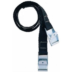 Sangle d'arrimage noire avec boucle de serrage, 500x18 mm, lot de 2. Idéal pour sécuriser les charges.