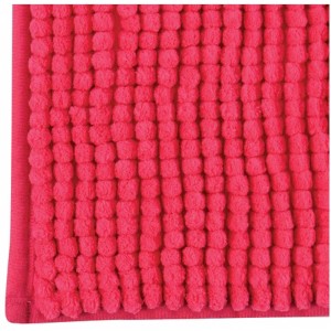 Tappeto bagno MSV Chenille Fuchsia, 40x60 cm, in microfibra con rivestimento antiscivolo.