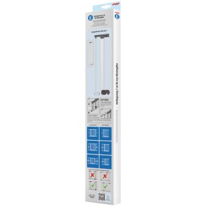 Reer Verlängerung (7 cm) für Klemmgitter in Weiß, Verpackung mit Montageanleitung.