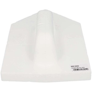 Frattazzo bianco appuntito in polistirolo, 32x18 cm, con manico per lavori di muratura e intonacatura.