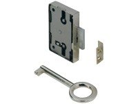 Hettich Nutbart-Aufschraubschloss Stahl vernickelt 60 x 38 x 8,7 mm