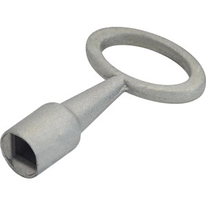 Clé à ergot carré 8 mm pour robinets, acier mat, pour le contrôle du débit d'eau.