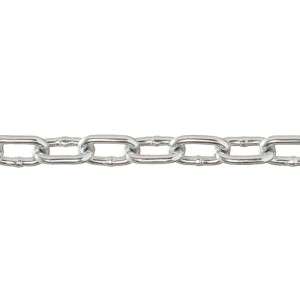 Conacord Schweißkette, Form A, Stahl, Ø 2 mm, chromfarben.
