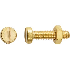 Gewindeschraube Schlitz Zylinderkopf Messing M3 x 10 mm / 8 Stk.
