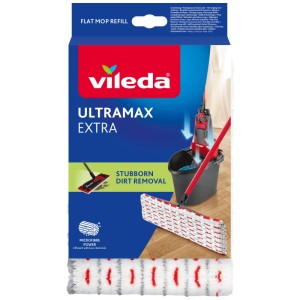 Recharge de balai Vileda Ultramax 2en1 pour appareils de nettoyage, microfibre, idéal pour stratifié et parquet.