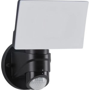 Faretto da esterno a LED Telefunken nero con sensore di movimento, 1600 lumen. Moderno faretto per casa e giardino.