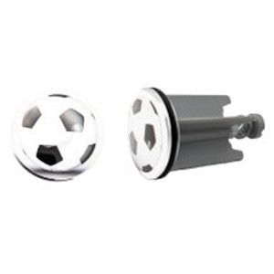 Diaqua tappo universale con motivo a pallone da calcio, Ø 40 mm, per lavelli.