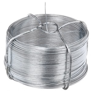 Bobine de fil galvanisé Gah Alberts, épaisseur 0,8 mm, longueur 50 m. Idéal pour supports de poteaux et douilles de terre.