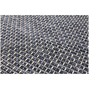 Dettaglio del tappeto Andiamo Clyde in grigio-beige, un tappeto per esterni con texture intrecciata.