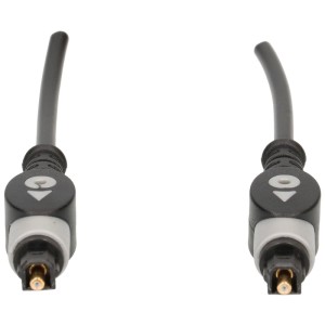 Cavo a fibra ottica Schwaiger, 3m, nero, per trasmissione audio digitale.