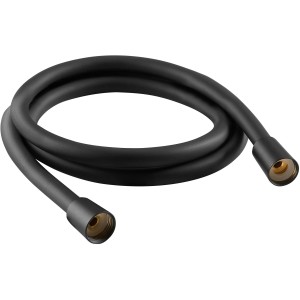 Flexible de douche noir Schöner Wohnen Tesko, 175 cm, en plastique.