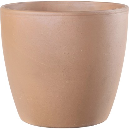 Deroma Pflanztopf Egg Pot Terrakotta Weiss Ø 19 cm / Höhe 17 cm