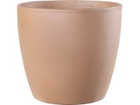 Deroma Pflanztopf Egg Pot Terrakotta Weiss Ø 19 cm / Höhe 17 cm