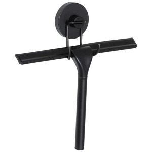 Wenko tergivetro doccia in acciaio nero con sistema Vacuum-Loc® per montaggio a parete.